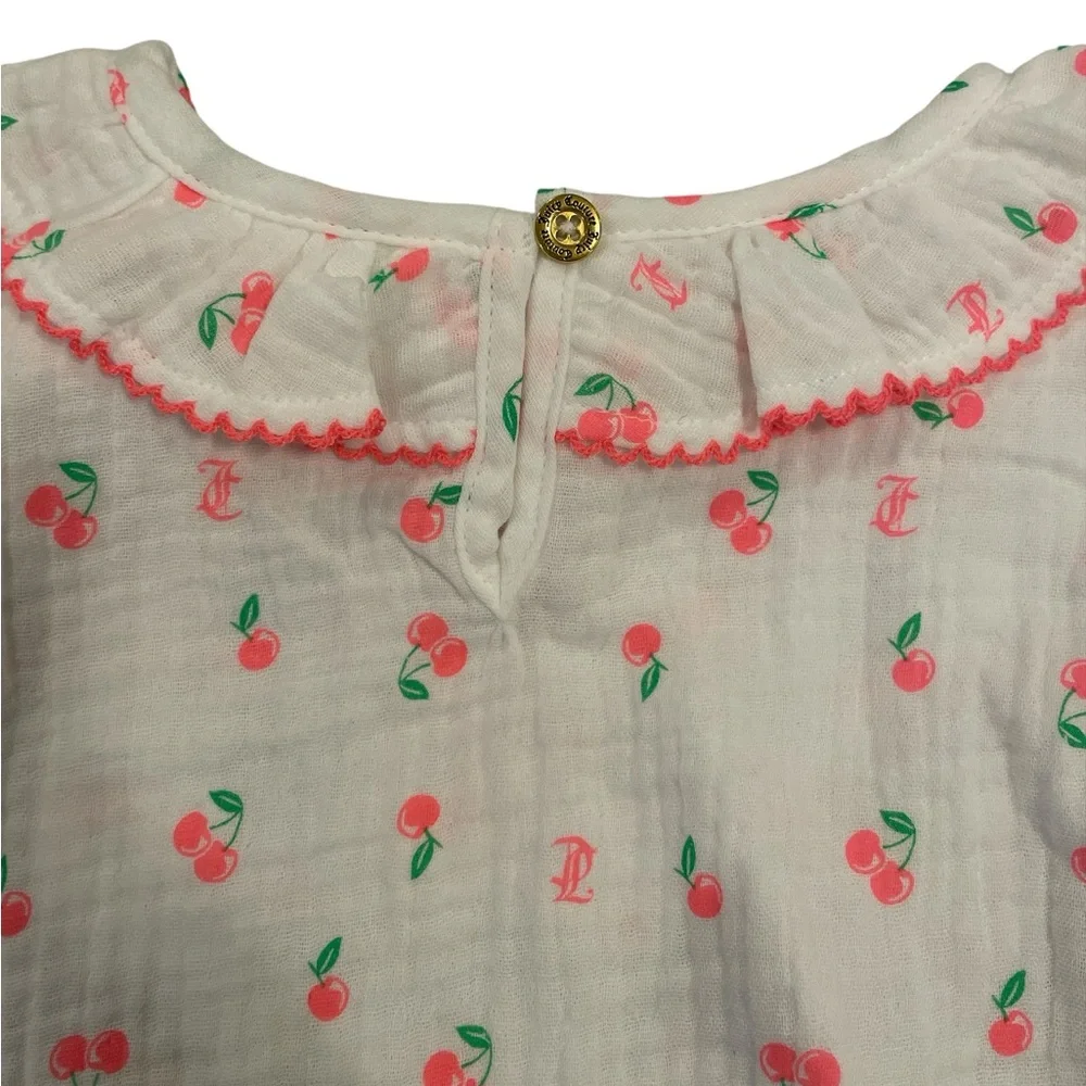 Juicy Couture Ruffle Trim Cherry Matching Set Girls Size 24M
